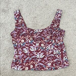 Free People NWT floral print top size M